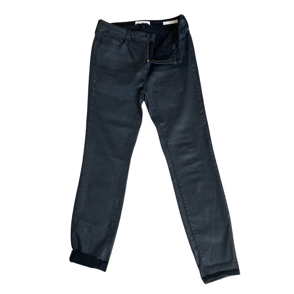 PacSun Midrise Skinniest Jeans 29 | Faux Leather Coated Black Stretch Skinny Fit